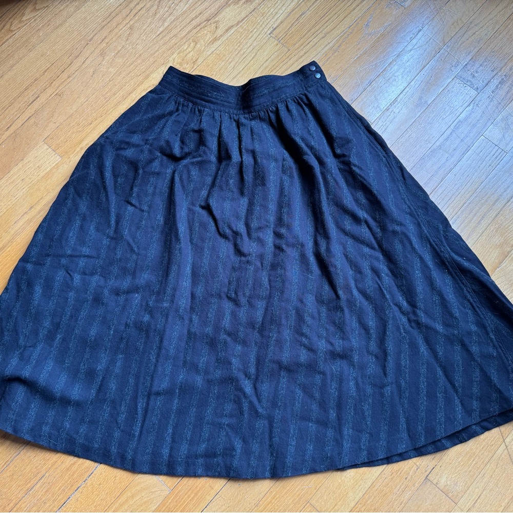 Steven Alan navy and grey striped skirt *Wednesday Adams*
